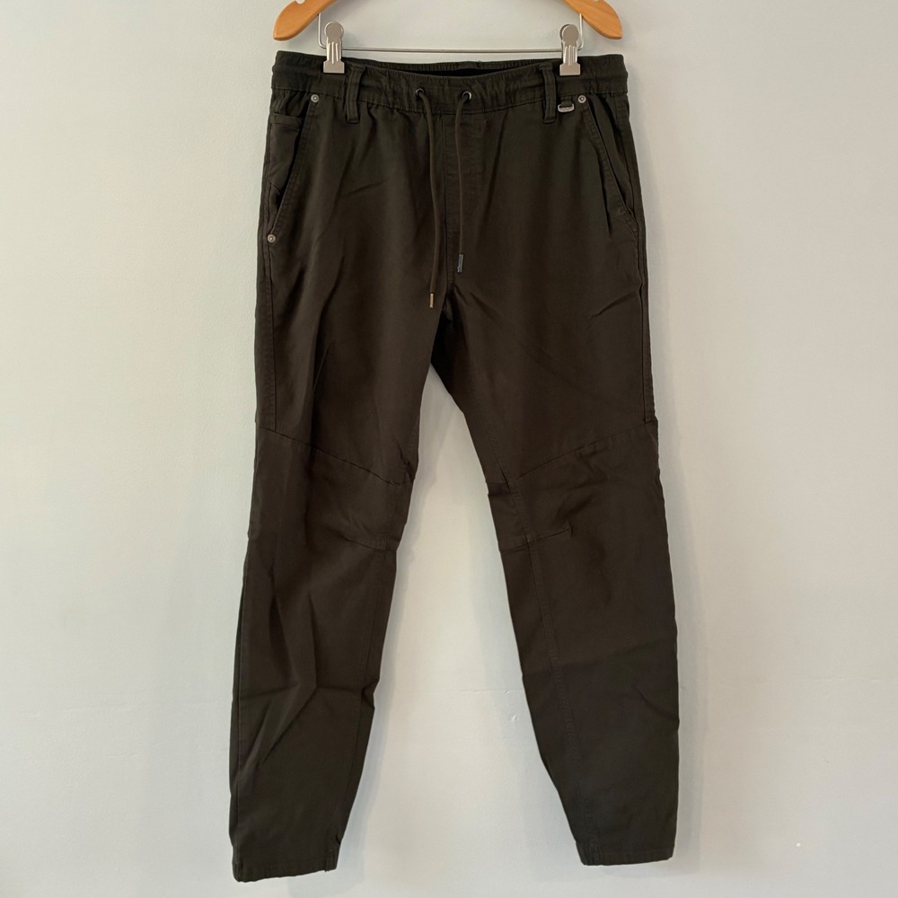 Projek Raw Jogger Pants Men M Olive Green Tapered Elastic Waist Drawstring Urban